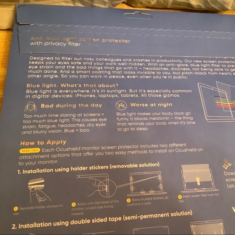 Ocushield Anti Blue Light Screen Protector With Privacy Filter For MacBook Air13 - Picture 7 of 8
